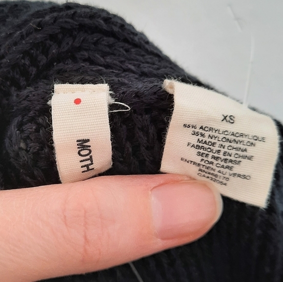 Anthropologie Moth Black Cardigan XS - Picture 3 of 7